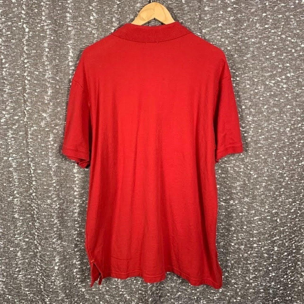 Vintage Nike Red Polo Shirt Red/Gold Swoosh Logo Preppy Sportswear Men's XXL - Picture 6 of 9